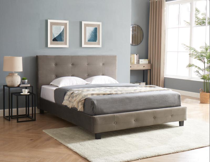 9530 Grey Fabric Double bed